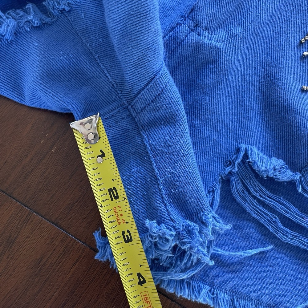 Blue B Women's High Rise Rhinestone Fringe Shorts - Small Cowgirl Rodeo Festival - Picture 11 of 13